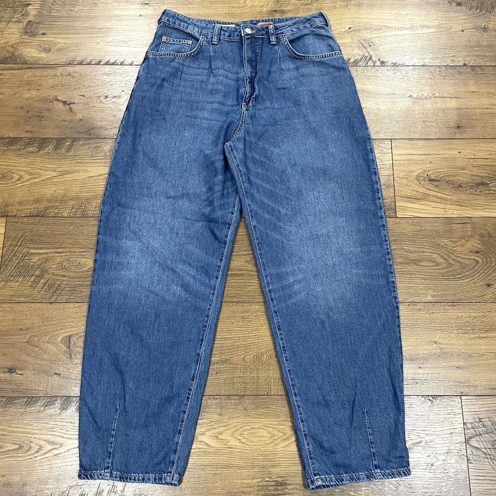 Pilcro Anthropologie Jeans Womens 31 Tall The Breaker Barrel Leg Baggy Denim